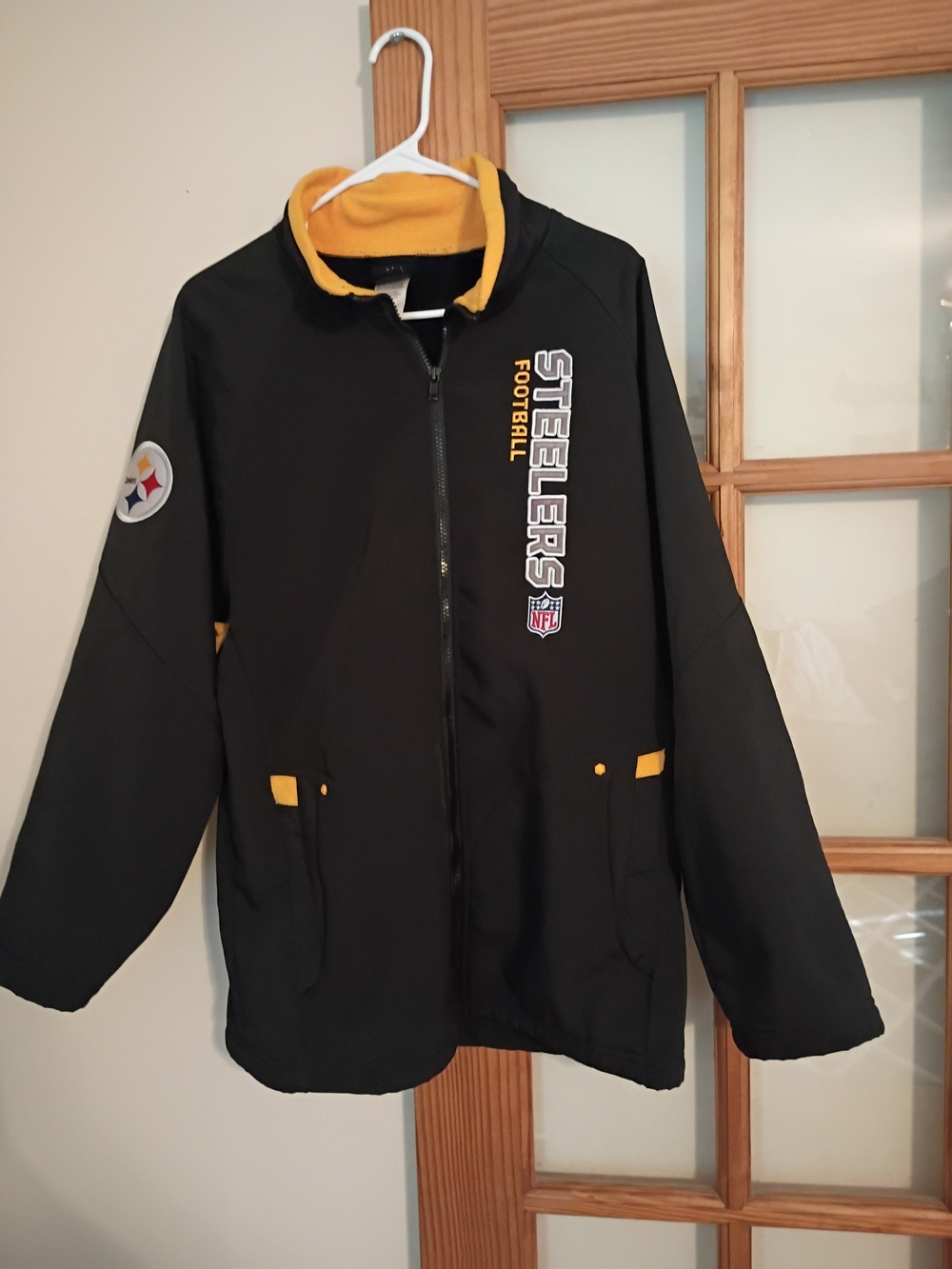 Reebok Black and Gold Steelers Lightweight Jacket